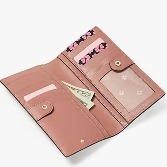 KATE SPADE SET Saffiano Leather Eva Satchel Warm Beige Black w/ Wallet NWT - Picture 2 of 16